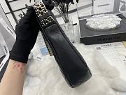 Chanel Hobo Handbag Lambskin Leather Black AS3153 26×26×8cm - 5