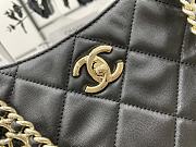 Chanel Hobo Handbag Lambskin Leather Black AS3153 26×26×8cm - 4