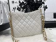 Chanel Hobo Handbag Lambskin Leather White AS3112 20×22.5×9.5cm - 3