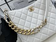 Chanel Hobo Handbag Lambskin Leather White AS3112 20×22.5×9.5cm - 2