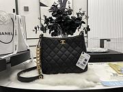 Chanel Hobo Handbag Lambskin Leather Black AS3112 20×22.5×9.5cm - 1