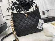 Chanel Hobo Handbag Lambskin Leather Black AS3112 20×22.5×9.5cm - 2