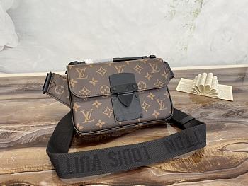 Louis Vuitton S Lock Sling Bag Macassar Canvas M45807 21x15x4cm