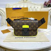 Louis Vuitton S Lock Sling Bag Macassar Canvas Brown/Green Neon M45864 21x15x4cm - 1