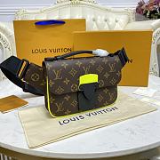 Louis Vuitton S Lock Sling Bag Macassar Canvas Brown/Green Neon M45864 21x15x4cm - 6