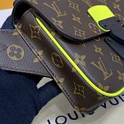 Louis Vuitton S Lock Sling Bag Macassar Canvas Brown/Green Neon M45864 21x15x4cm - 3