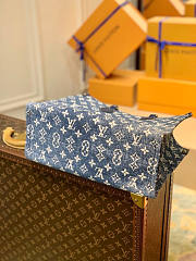 Louis Vuitton Onthego MM Denim Navy Blue M59608 31x24x14cm - 5