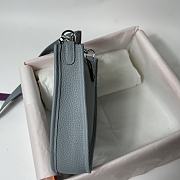 Hermes Mini Evelyne In Leather Baby Blue 17cm - 6