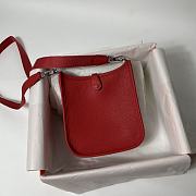 Hermes Mini Evelyne In Leather Red 17cm - 6