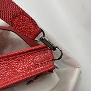 Hermes Mini Evelyne In Leather Red 17cm - 2