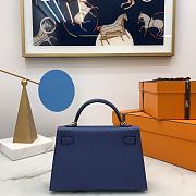 Hermes Mini Kelly Epsom Leather Blue Brighton 19cm - 6