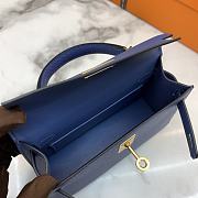 Hermes Mini Kelly Epsom Leather Blue Brighton 19cm - 4