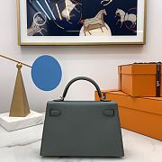 Hermes Mini Kelly Epsom Leather Vert Amande 19cm - 3