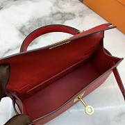 Hermes Mini Kelly Epsom Leather Red Rouge 19cm - 5