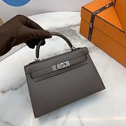 Hermes Mini Kelly Epsom Leather Etain 19cm - 4