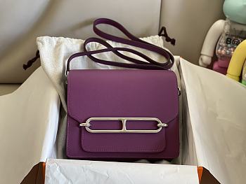 Hermes Roulis Silver-tone Metal Purple 19cm