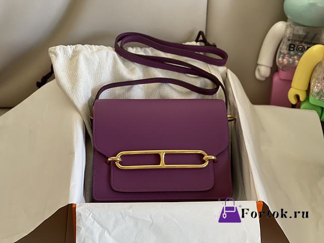 Hermes Roulis Gold-tone Metal Purple 19cm - 1