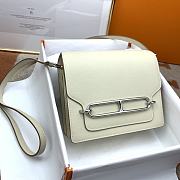 Hermes Roulis Silver-tone Metal White 19cm - 1