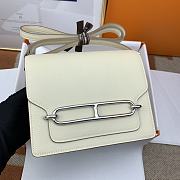 Hermes Roulis Silver-tone Metal White 19cm - 6