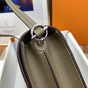 Hermes Roulis Silver-tone Metal Olive Green 19cm - 6