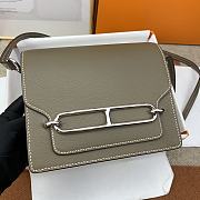 Hermes Roulis Silver-tone Metal Olive Green 19cm - 3
