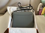 Hermes Roulis Silver-tone Metal Stone Blue 19cm - 5