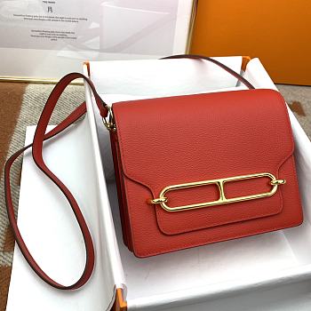 Hermes Roulis Gold-tone Metal Red 19cm