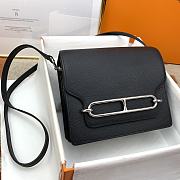 Hermes Roulis Silver-tone Metal Black 19cm - 1