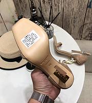 Ysl Opyum Sandals In Suede Beige 110mm - 3
