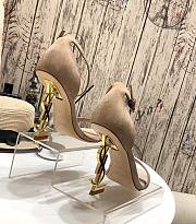 Ysl Opyum Sandals In Suede Beige 110mm - 2