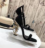 Ysl Opyum Sandals In Suede Black 110mm - 1