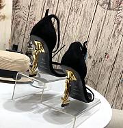 Ysl Opyum Sandals In Suede Black 110mm - 6