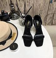 Ysl Opyum Sandals In Suede Black 110mm - 3