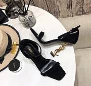Ysl Opyum Sandals In Suede Black 110mm - 2