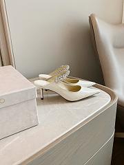 Jimmy Choo Bing Patent Mules With Strap White 65mm - 1