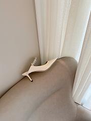 Jimmy Choo Bing Patent Mules With Strap White 65mm - 6