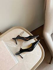 Jimmy Choo Bing Patent Mules With Strap Black 65mm - 1