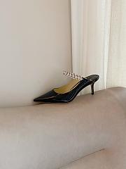 Jimmy Choo Bing Patent Mules With Strap Black 65mm - 4