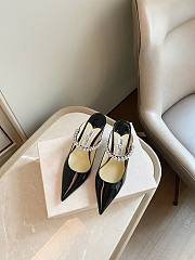 Jimmy Choo Bing Patent Mules With Strap Black 65mm - 5