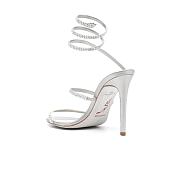 Rene Caovilla Cleo High-Heel Sandals In Silver 100mm - 5