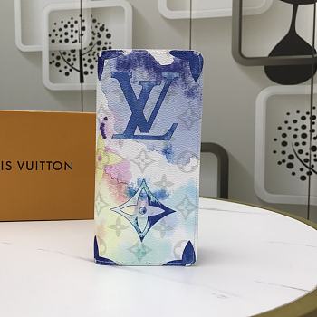 Louis Vuitton Brazza Wallet Multi Watercolor M80457 10x19x2cm