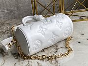 Louis Vuitton Papillon BB Handbag Bubblegram White M59827 20x10x10cm - 5