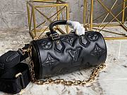 Louis Vuitton Papillon BB Handbag Bubblegram Black M59800 20x10x10cm - 3