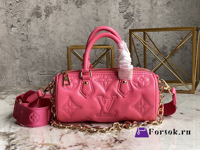 Louis Vuitton Papillon BB Handbag Bubblegram Dreagon Fruit Pink M59826 20x10x10cm - 1