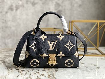 Louis Vuitton Madeleine BB Bicolor Black/Beige M45978 24x17x8.5cm