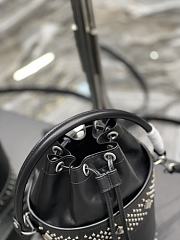 Ysl Small Bahia Bucket Bag In Leather Black 686733 16×25×16cm - 6