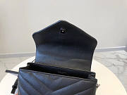 Ysl Mini Loulou In Matelasse Leather Silver-tone Metal Black 678401 20x14x7cm - 4