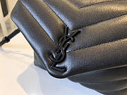 Ysl Mini Loulou In Matelasse Leather All Black 678401 20x14x7cm - 2