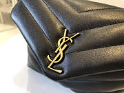 Ysl Mini Loulou In Matelasse Leather Gold-tone Metal Black 678401 20x14x7cm - 2