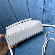 Ysl Mini Loulou In Matelasse Leather Silver-tone Metal White 678401 20x14x7cm - 6